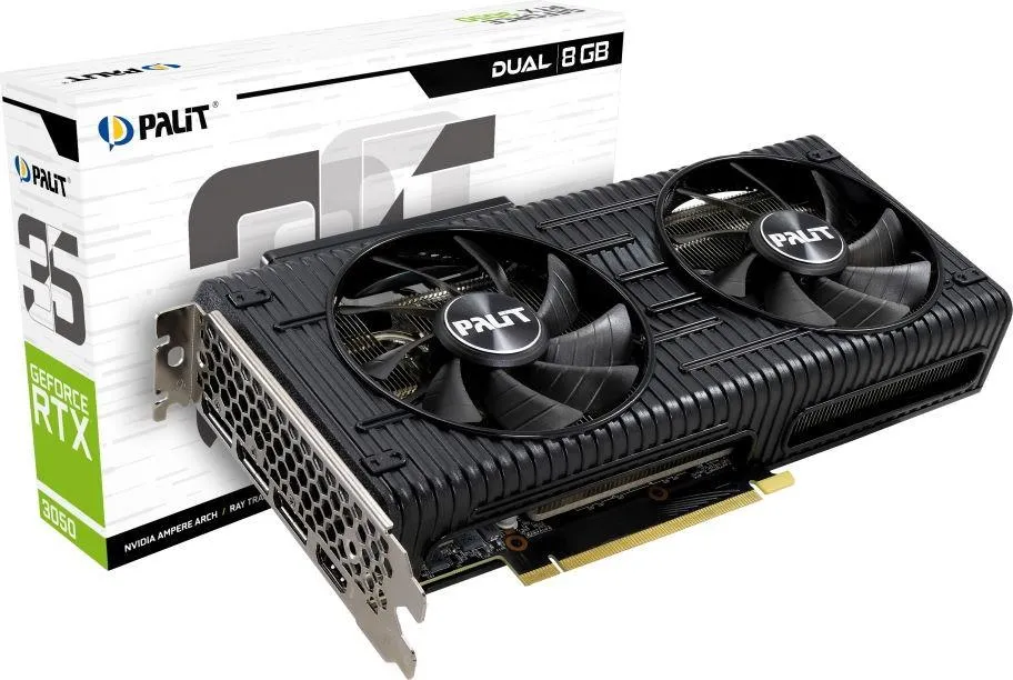 Видеокарта Palit GeForce RTX 3050 Dual (NE63050019P1-190AD)